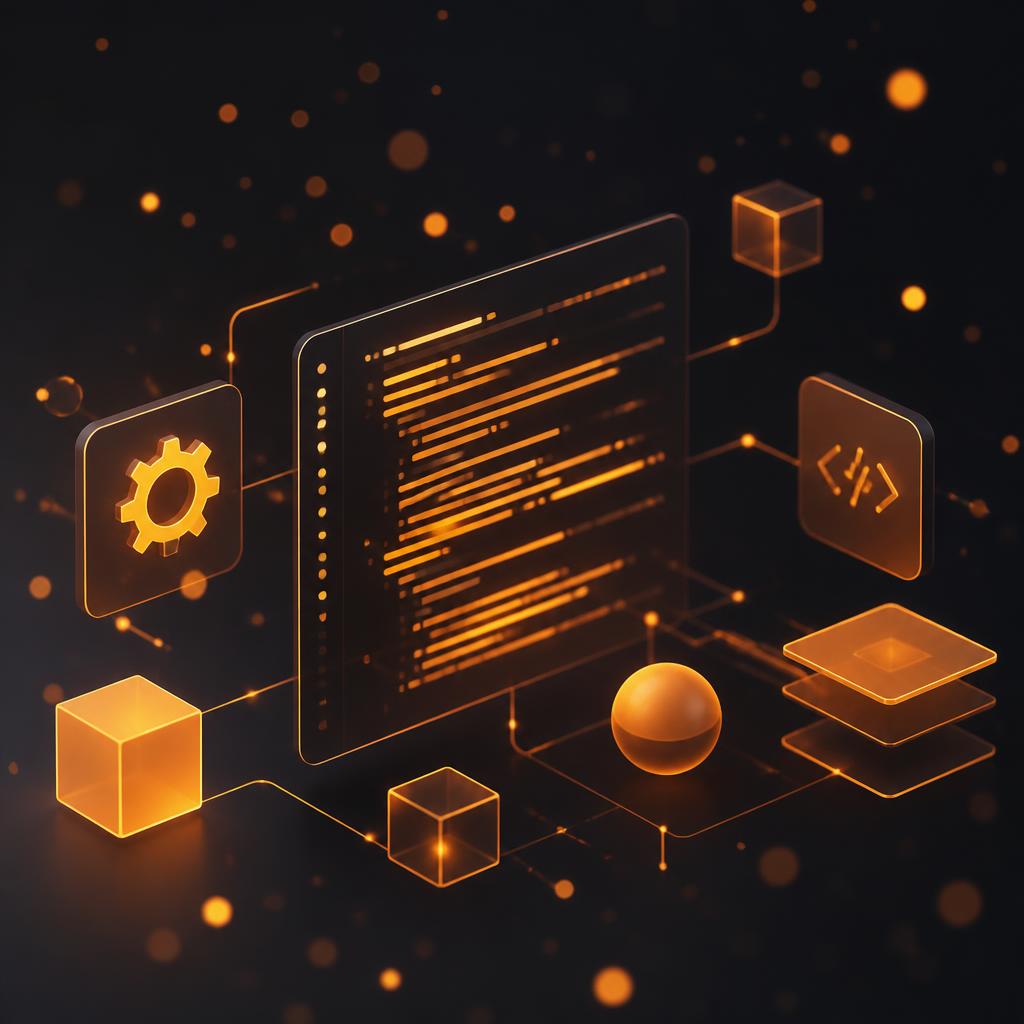 Abstrakte Code- und Automatisierungs-Illustration